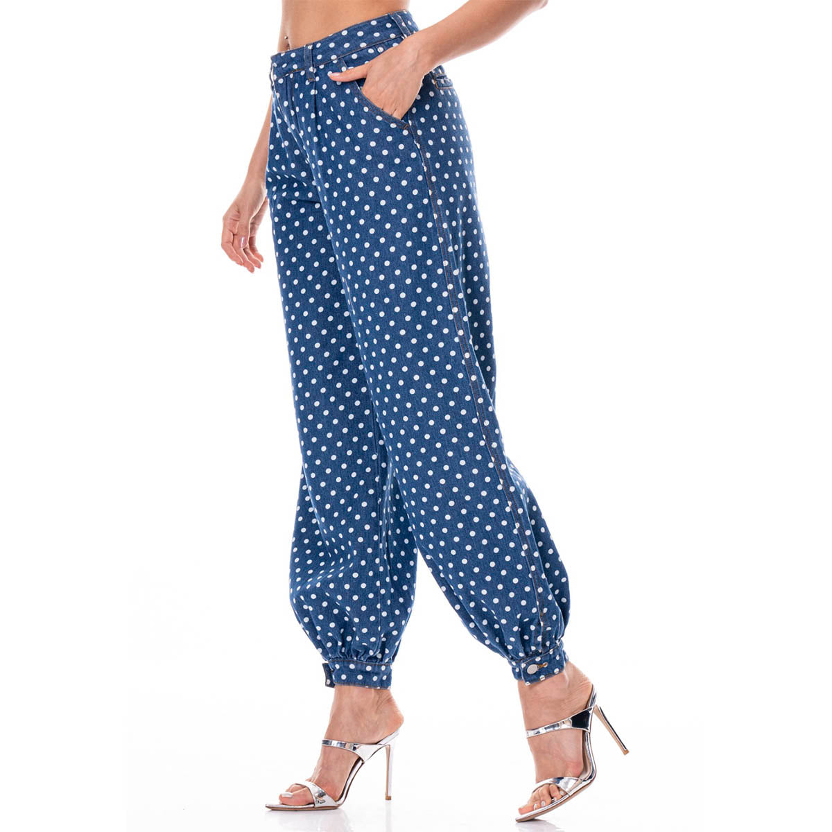 Pantalon Azul con Estampado