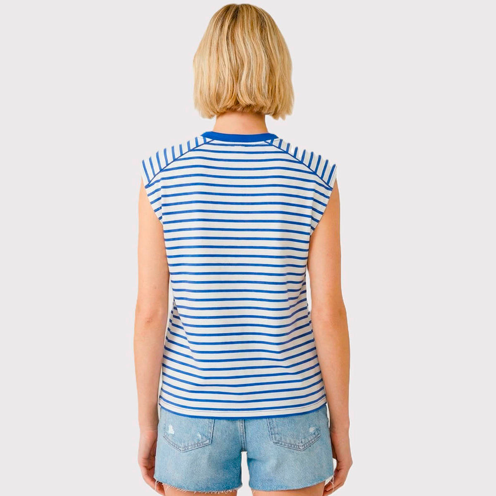 Blusa Azul de Rayas