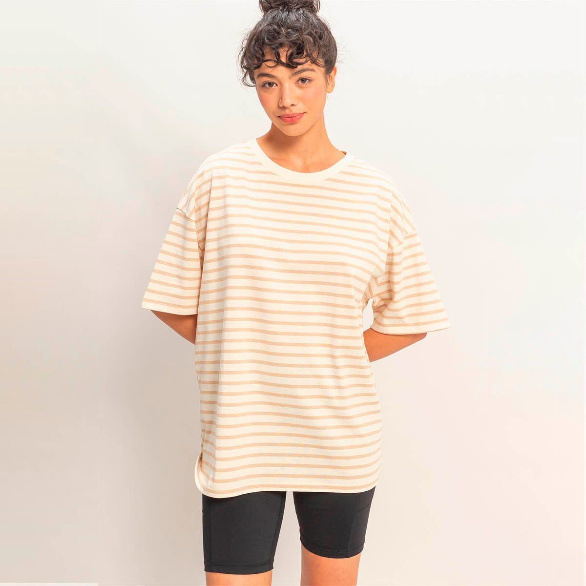 Blusa Beige/Cafe de Rayas