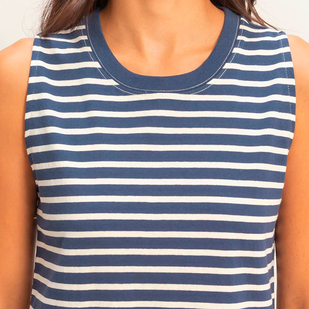 Vestido Marino de Rayas