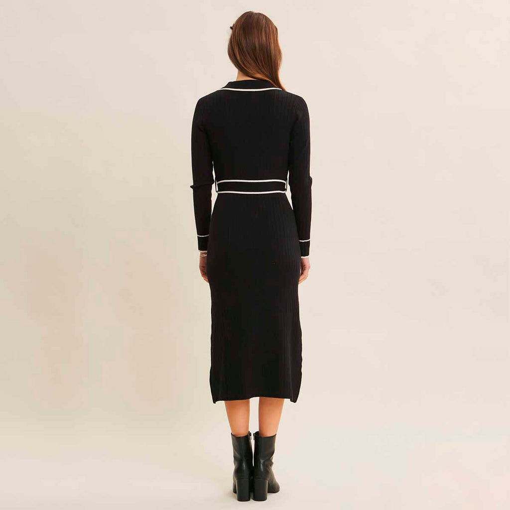 Vestido Negro de Punto