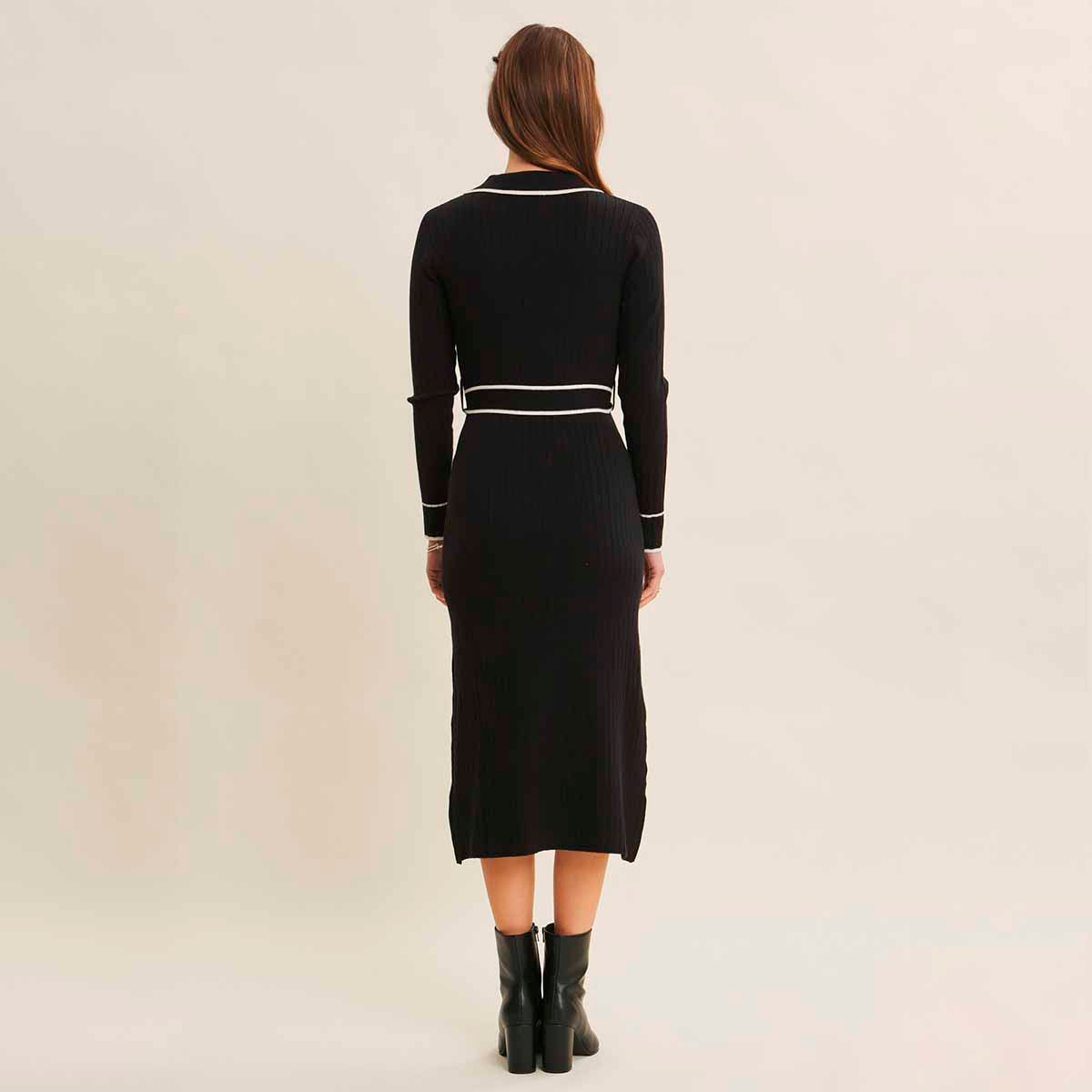 Vestido Negro de Punto