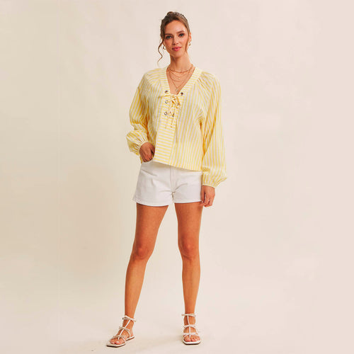 Blusa Amarilla de Rayas