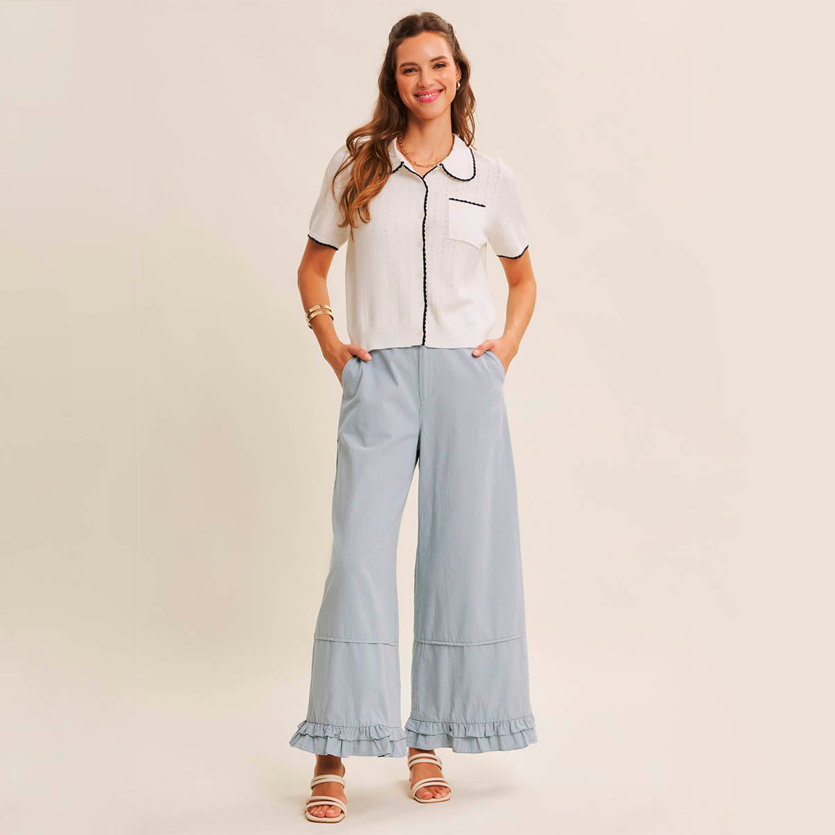 Pantalon Azul con Holanes