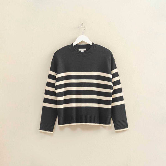 Sueter Negro de Rayas