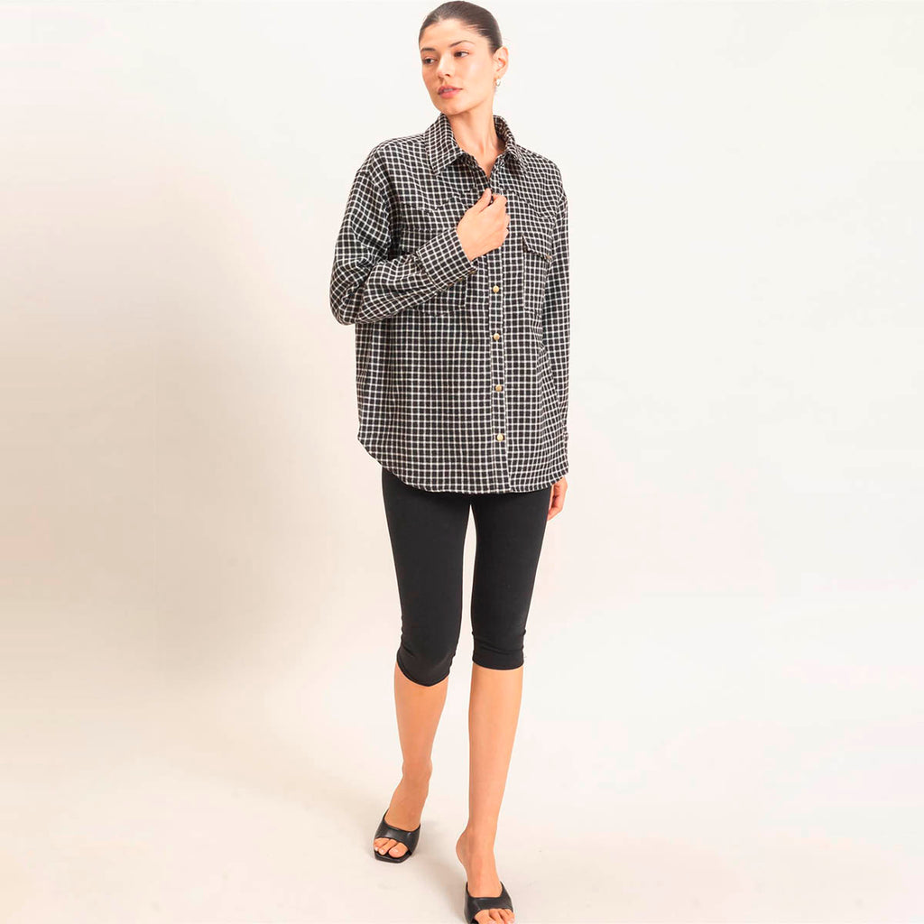 Camisa Negra a Cuadros