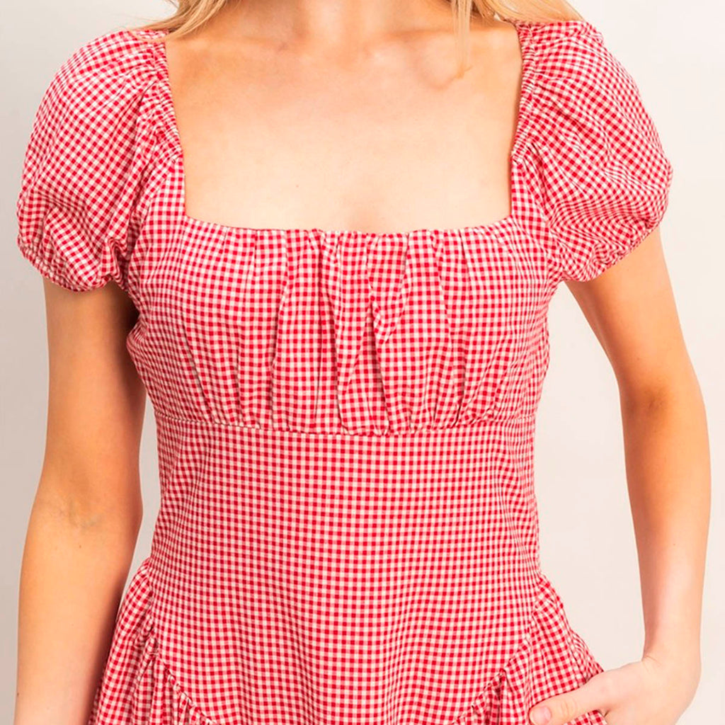 Vestido Rojo a Cuadros