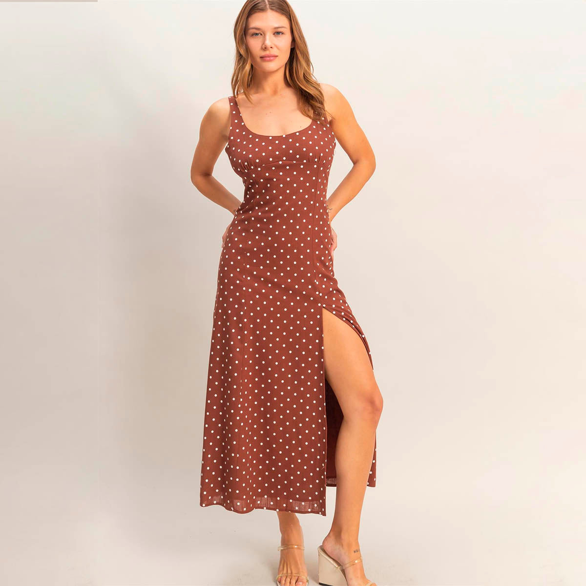 Vestido Cafe con Estampado
