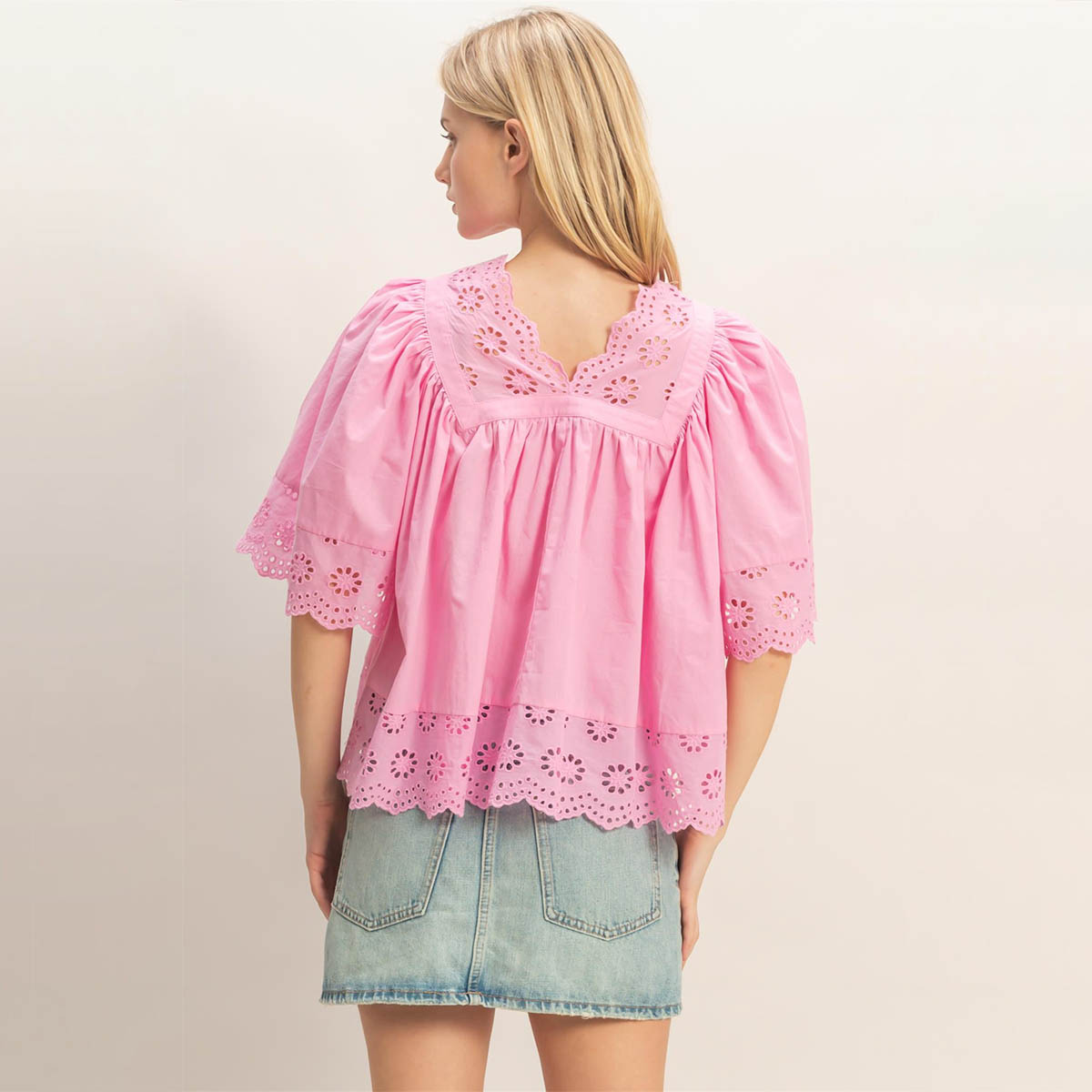 Blusa Rosa con Detalle