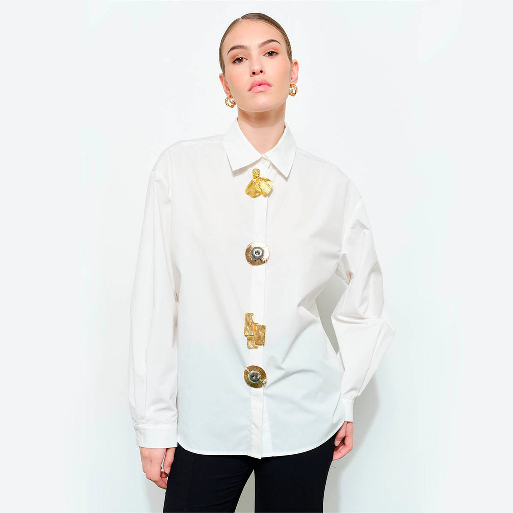 Camisa Blanca con Detalles