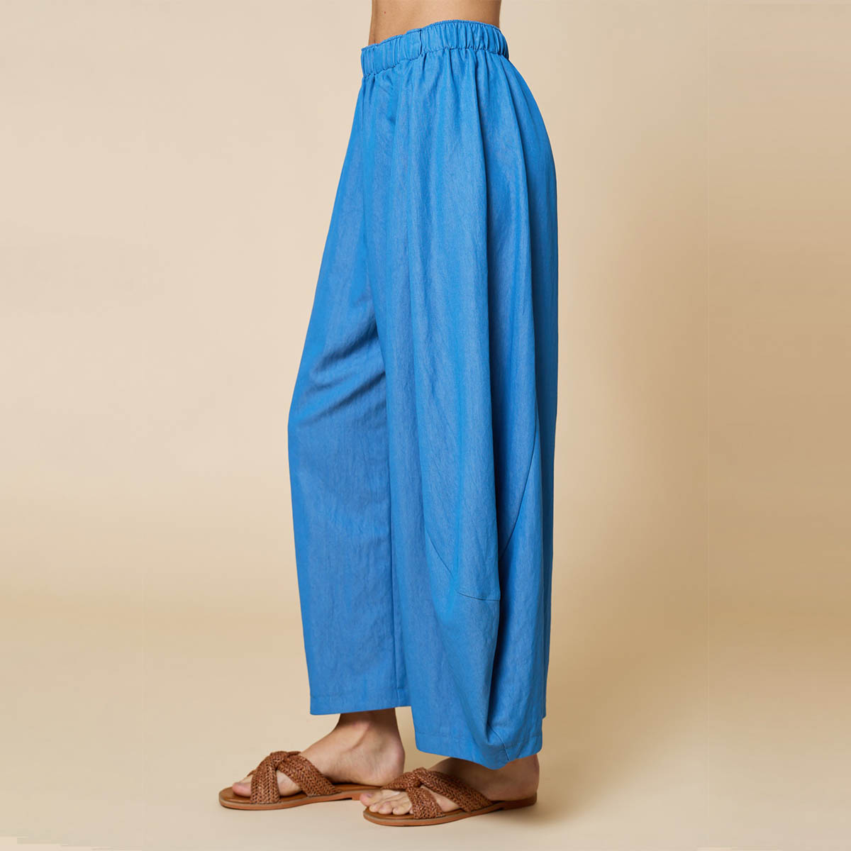 Pantalon Azul Abullonado