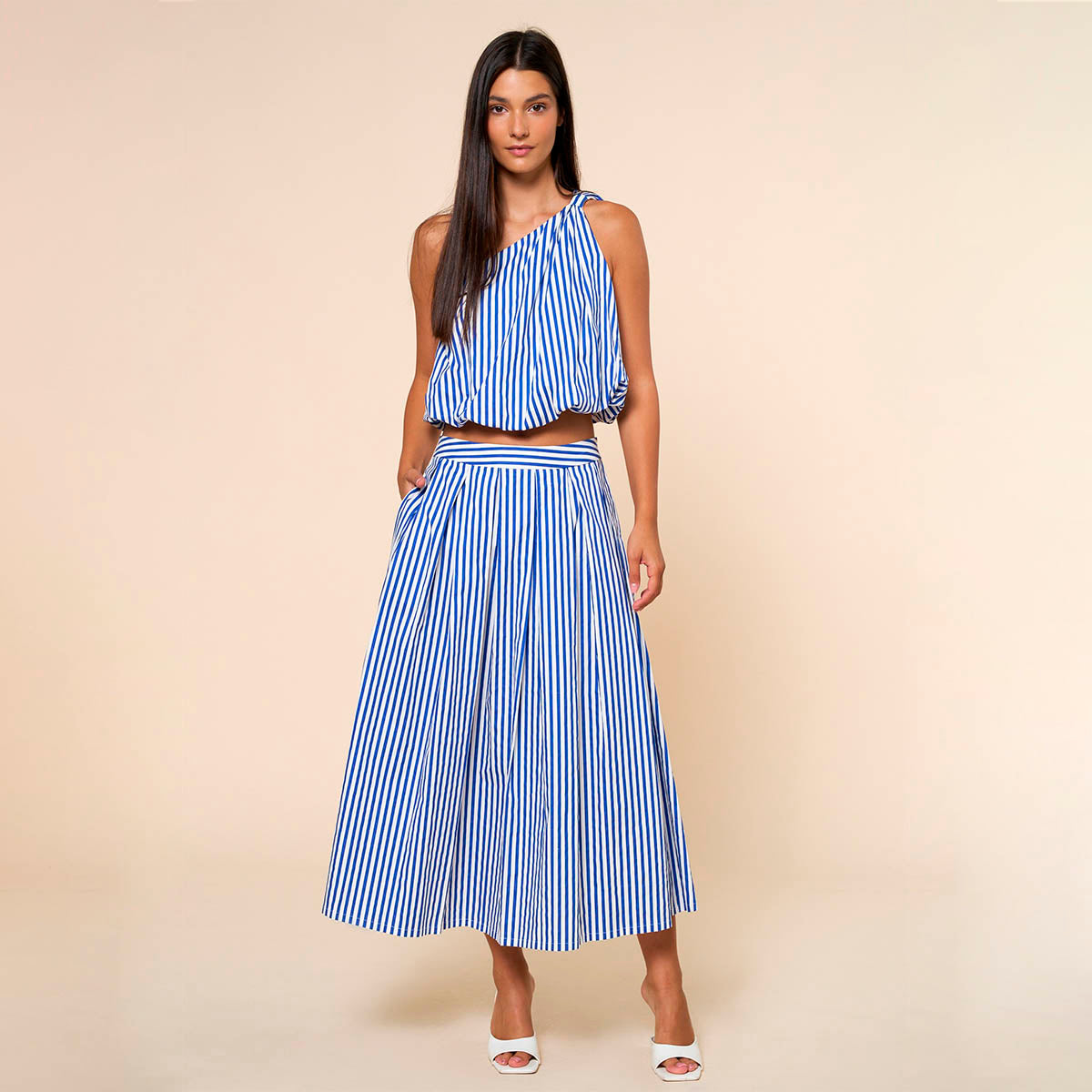 Blusa Azul de Rayas