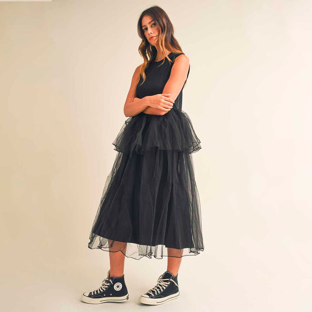 Vestido Negro de Tul