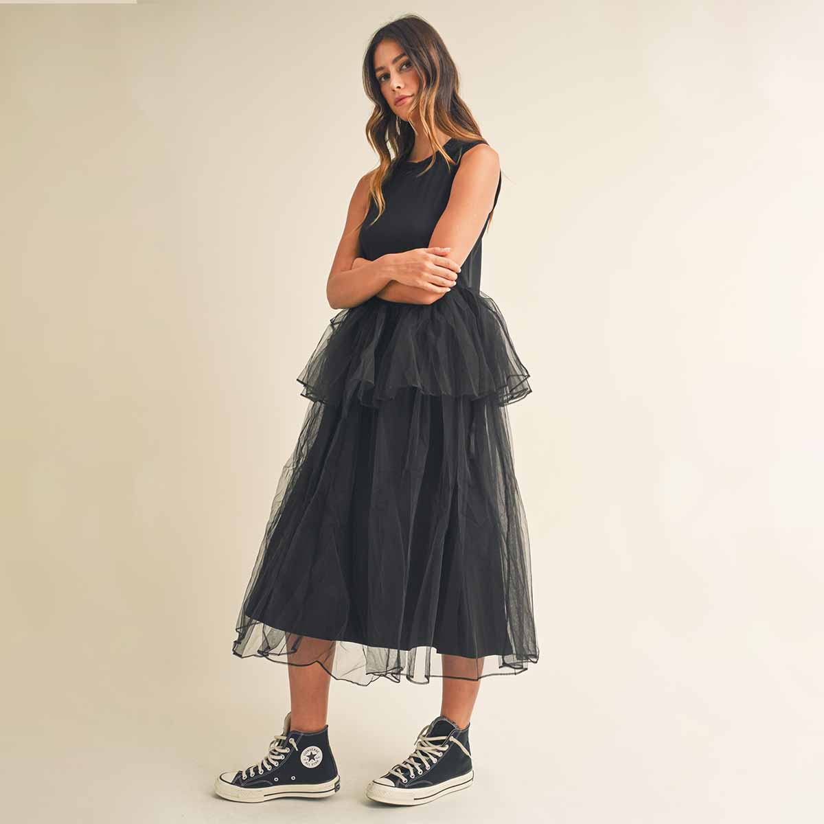 Vestido Negro de Tul