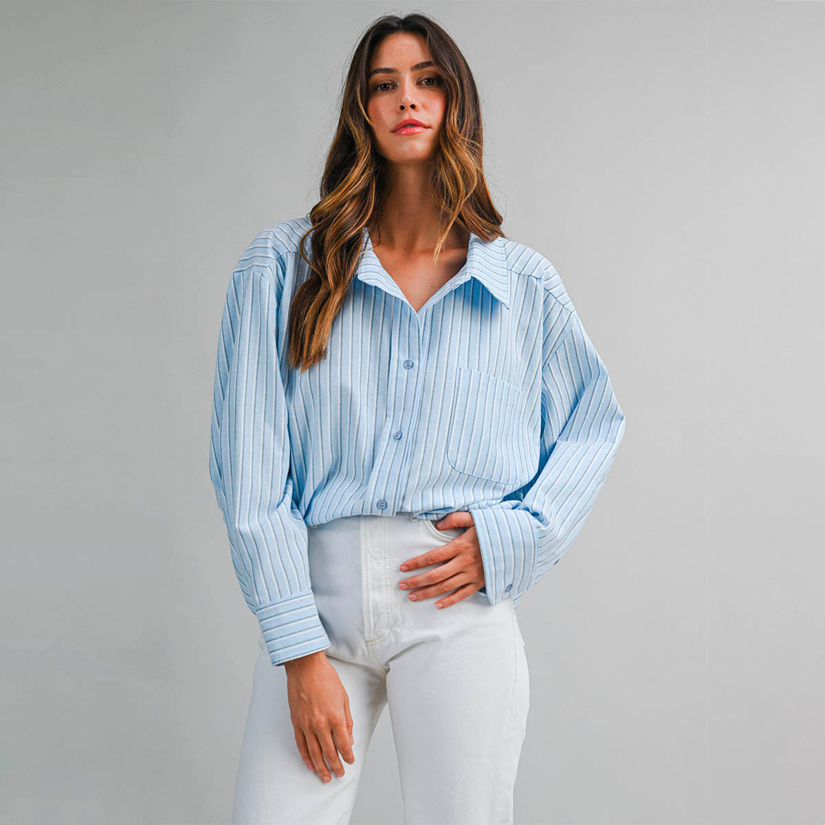 Camisa Azul de Rayas