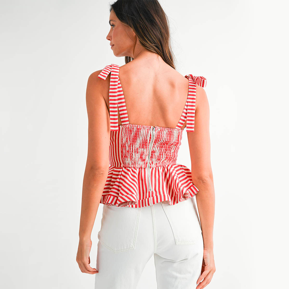 Blusa Roja de Rayas