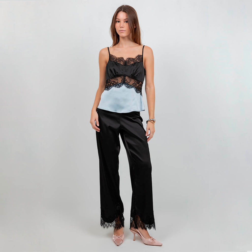 Pantalon Negro con Detalles