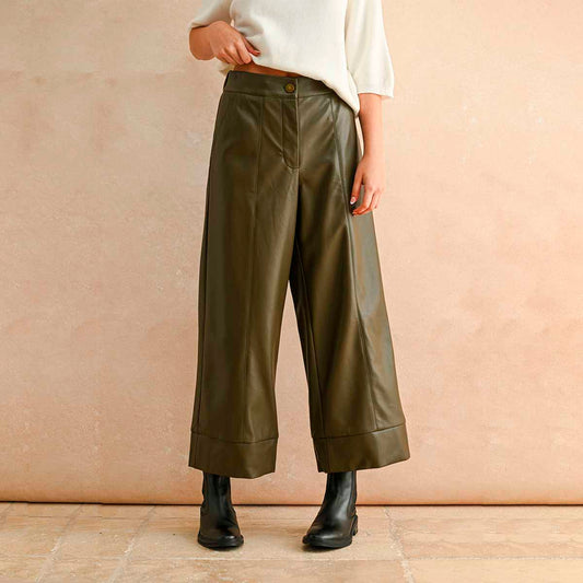 Pantalon Olivo de Vinipiel