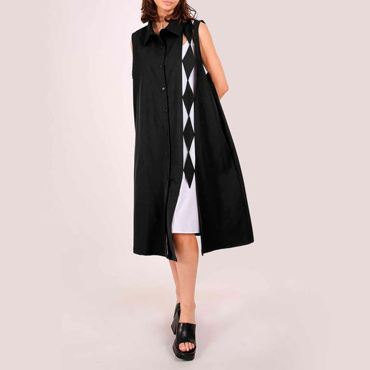 Vestido Negro con Aberturas