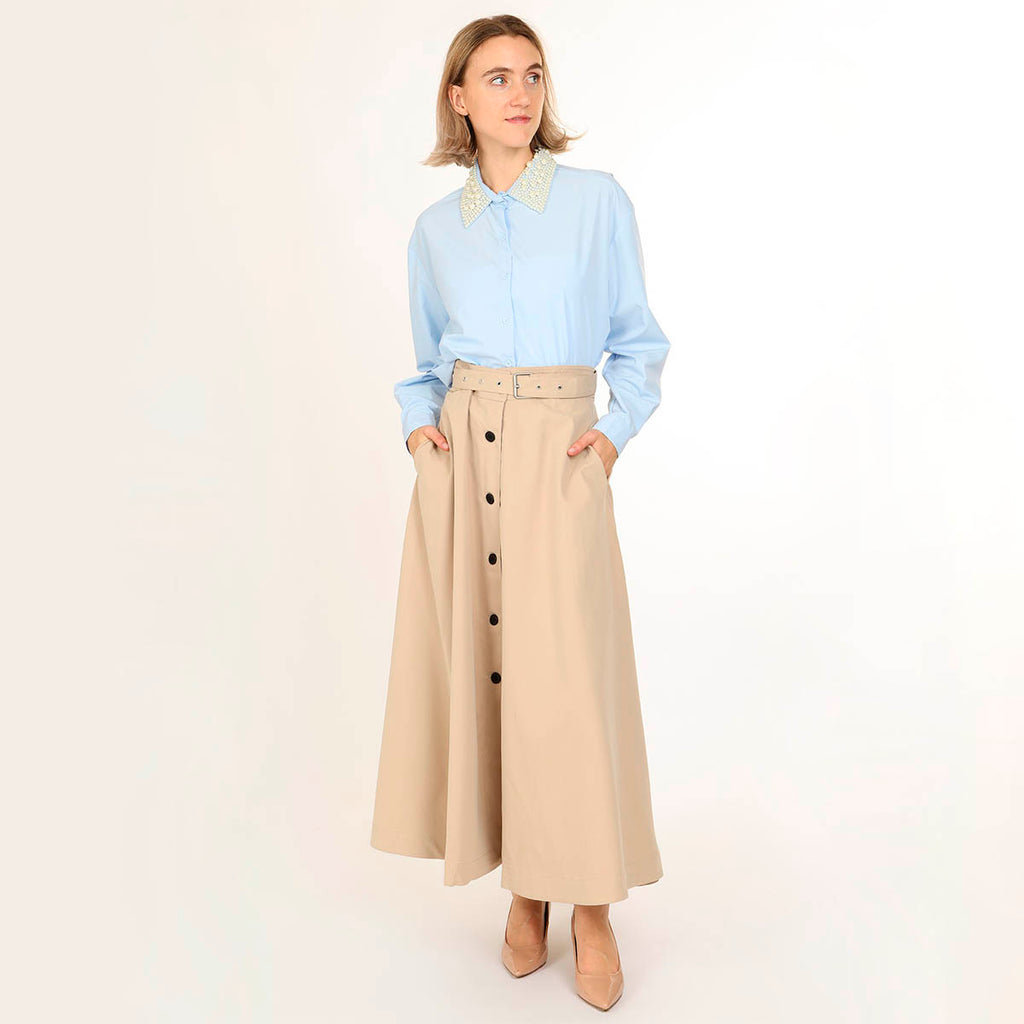 Falda Camel Larga