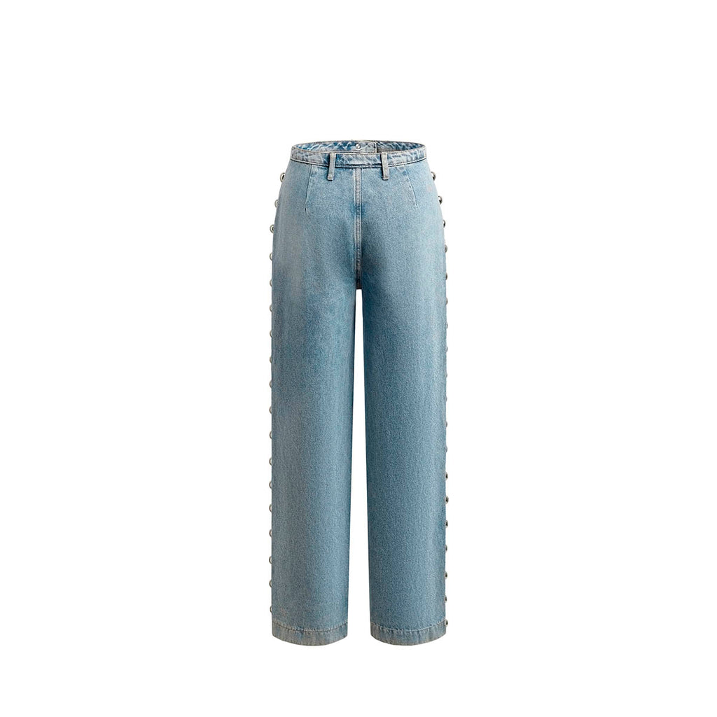 Jeans Azul con Detalles