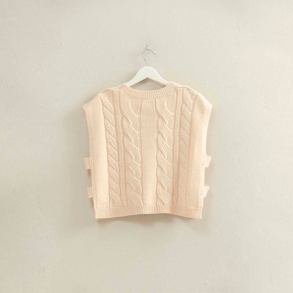 Chaleco Beige con Botones
