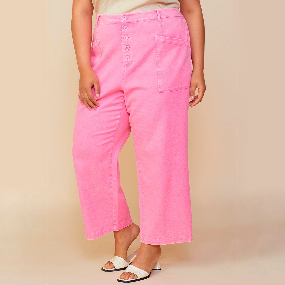 Pantalón Ancho Rosa