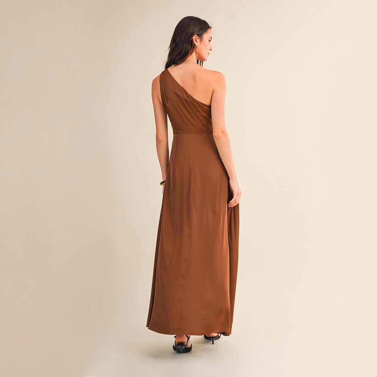 Vestido Cafe de Satin