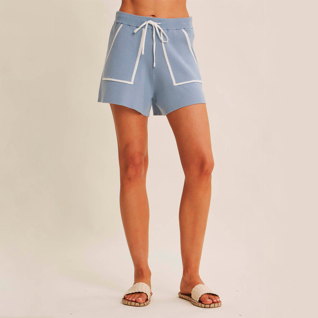 Short Azul de Punto