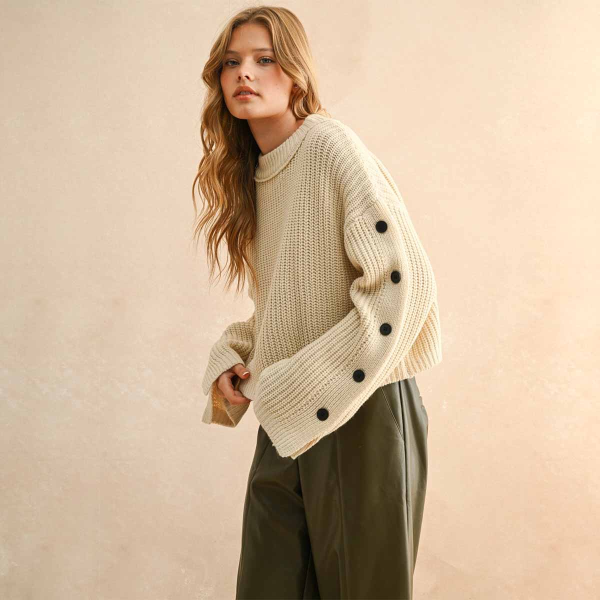 Sueter Beige de Punto