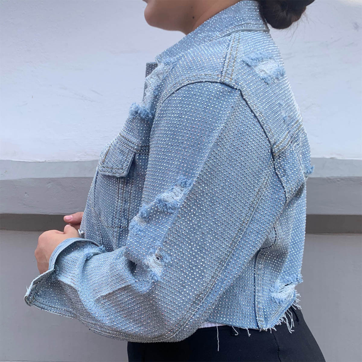 Chamarra Azul de Brillos