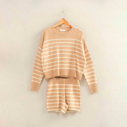 Set Beige de Rayas