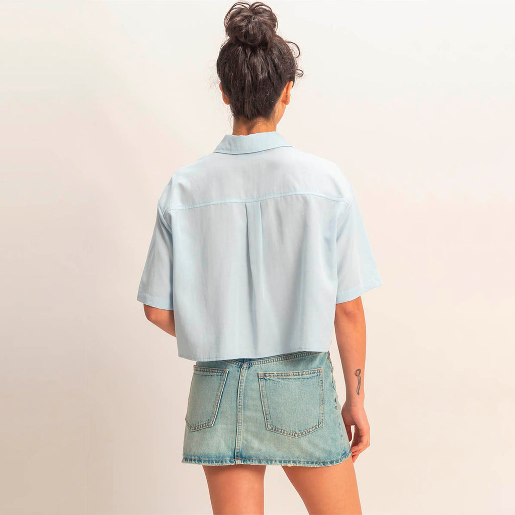 Camisa Azul Lisa