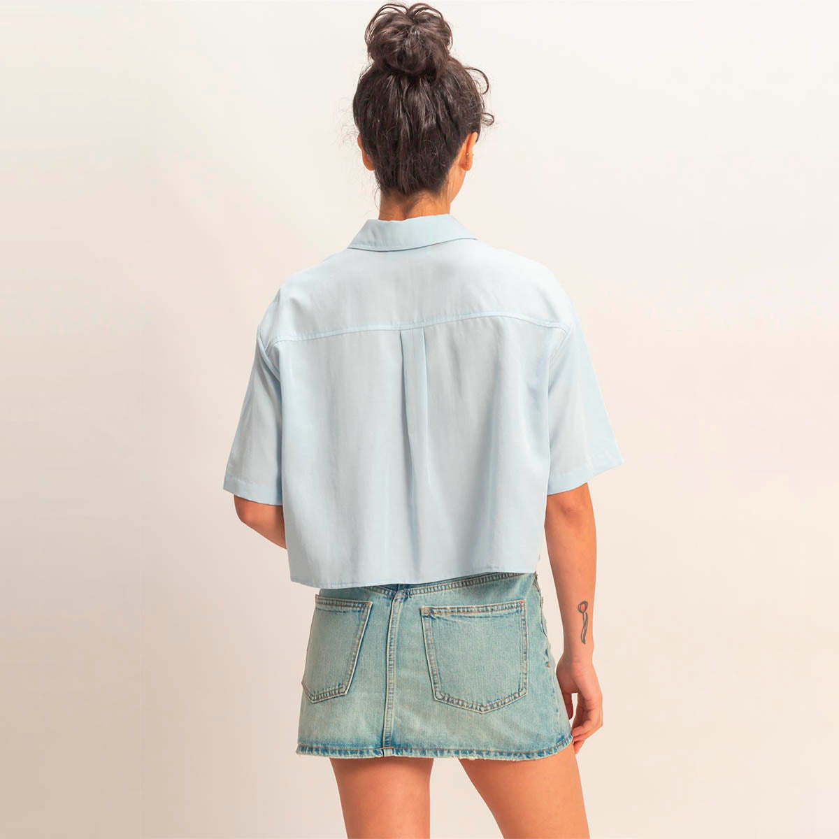 Camisa Azul Lisa