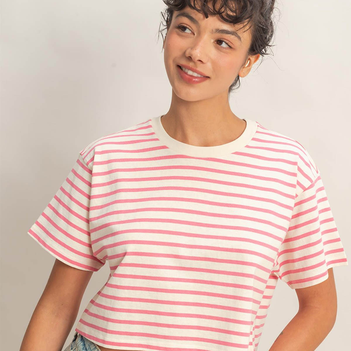 Blusa Rosa de Rayas