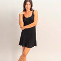 Vestido Negro Plisado