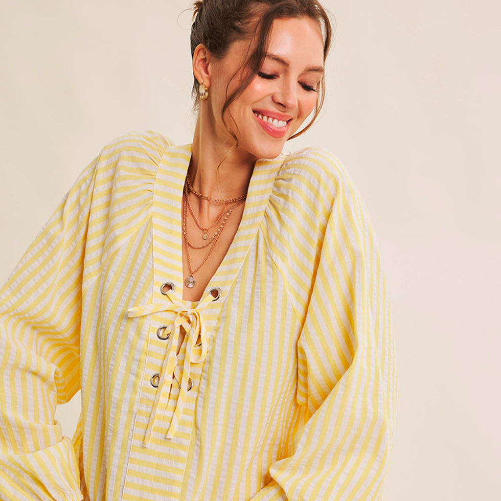 Blusa Amarilla de Rayas