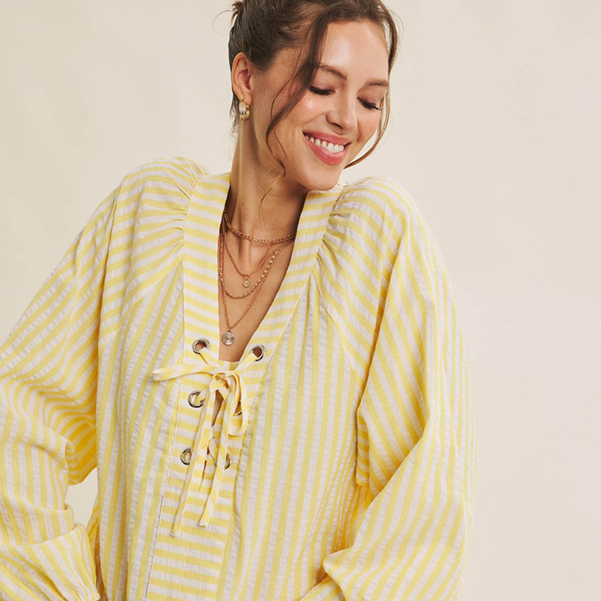 Blusa Amarilla de Rayas