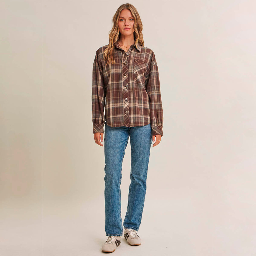 Camisa Cafe a Cuadros