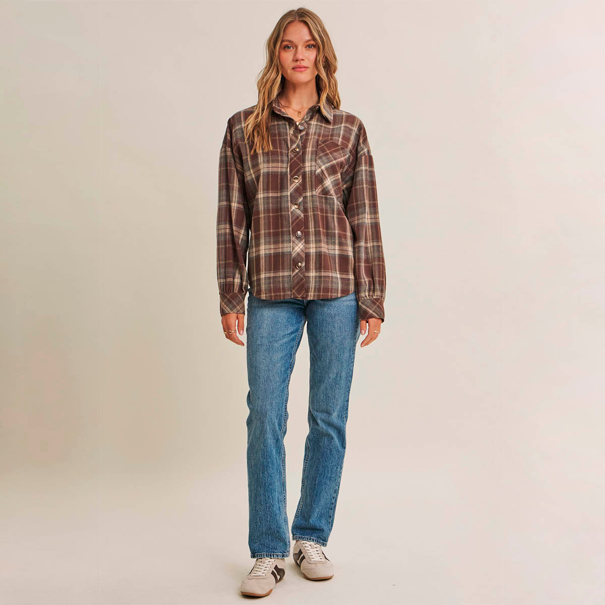 Camisa Cafe a Cuadros