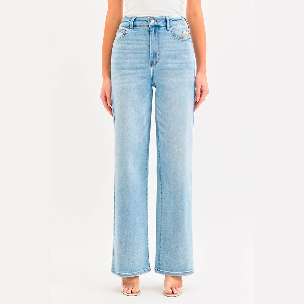 Jeans Azul con Detalles