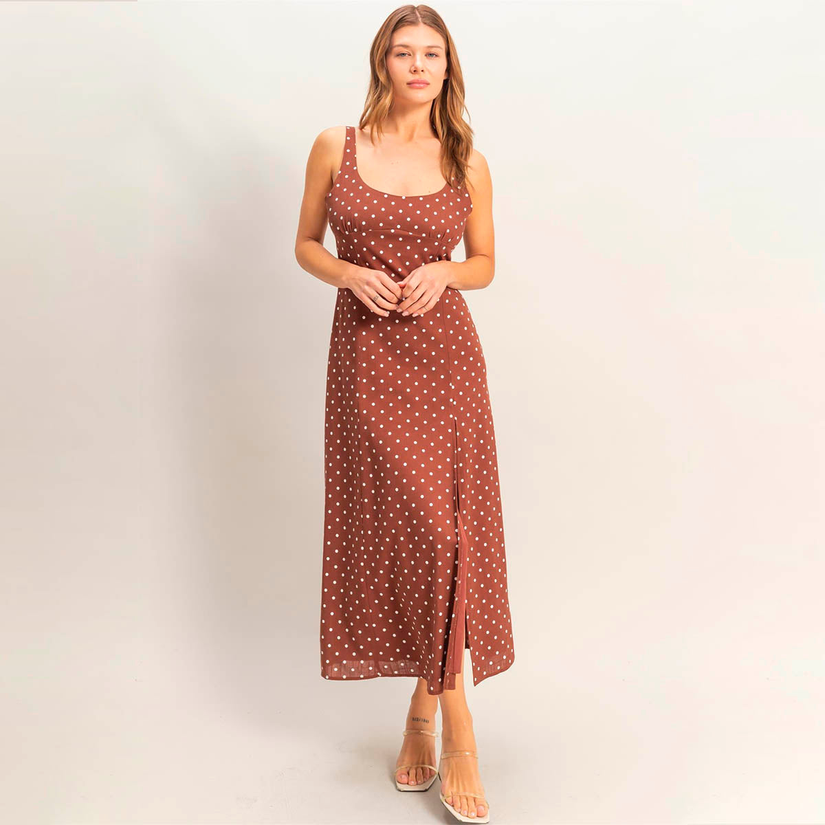 Vestido Cafe con Estampado
