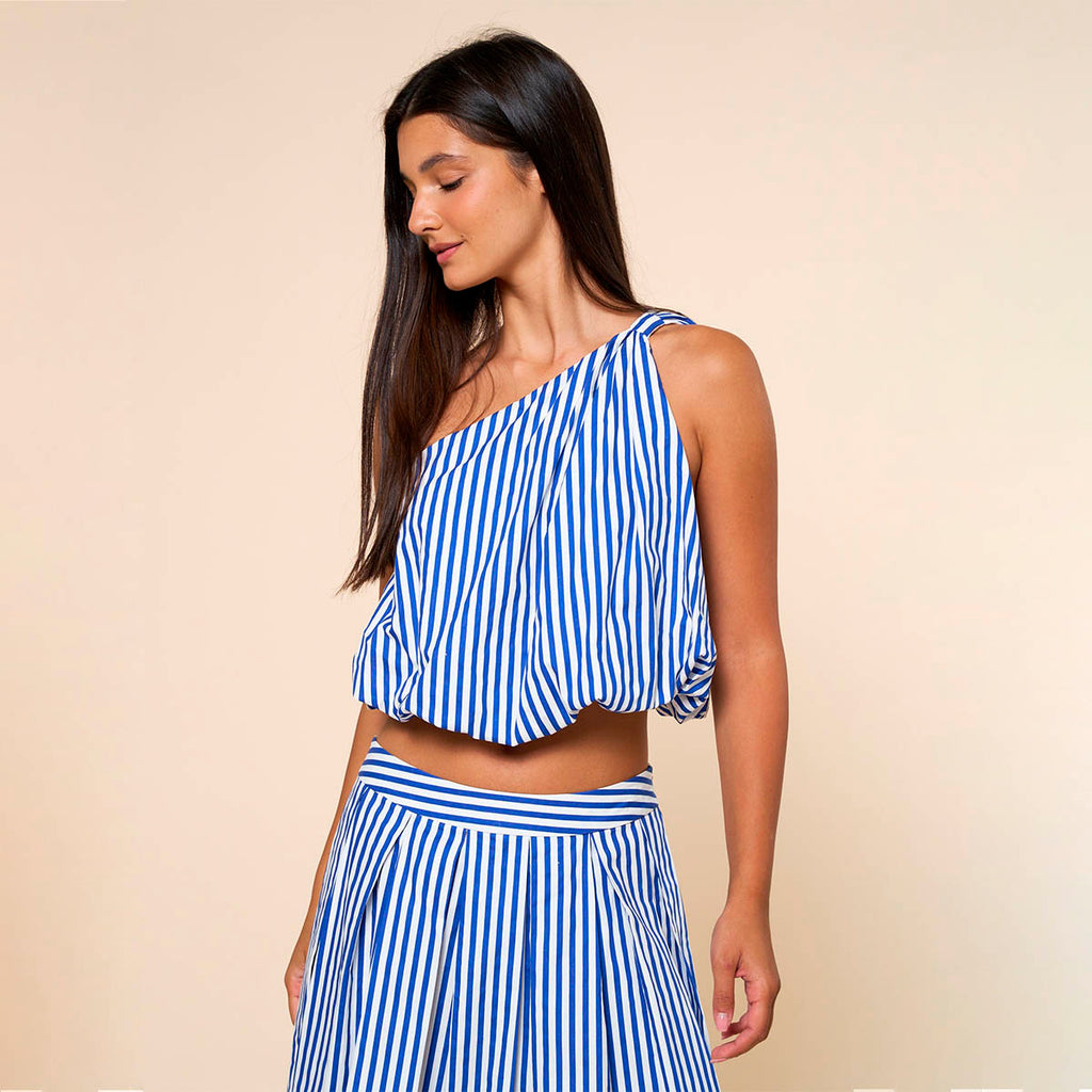 Blusa Azul de Rayas