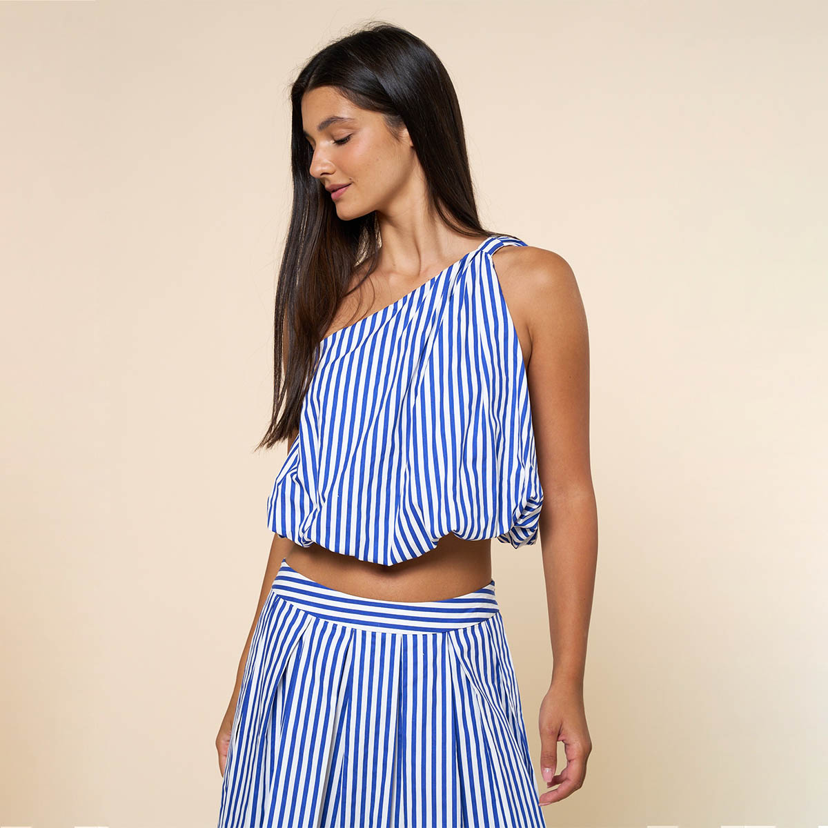 Blusa Azul de Rayas