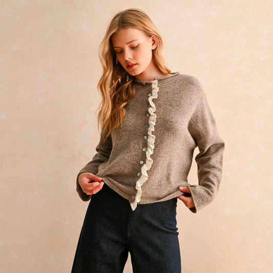 Sueter Taupe con Holanes