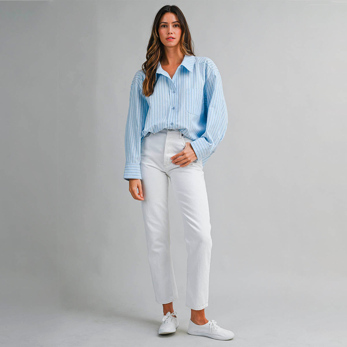 Camisa Azul de Rayas