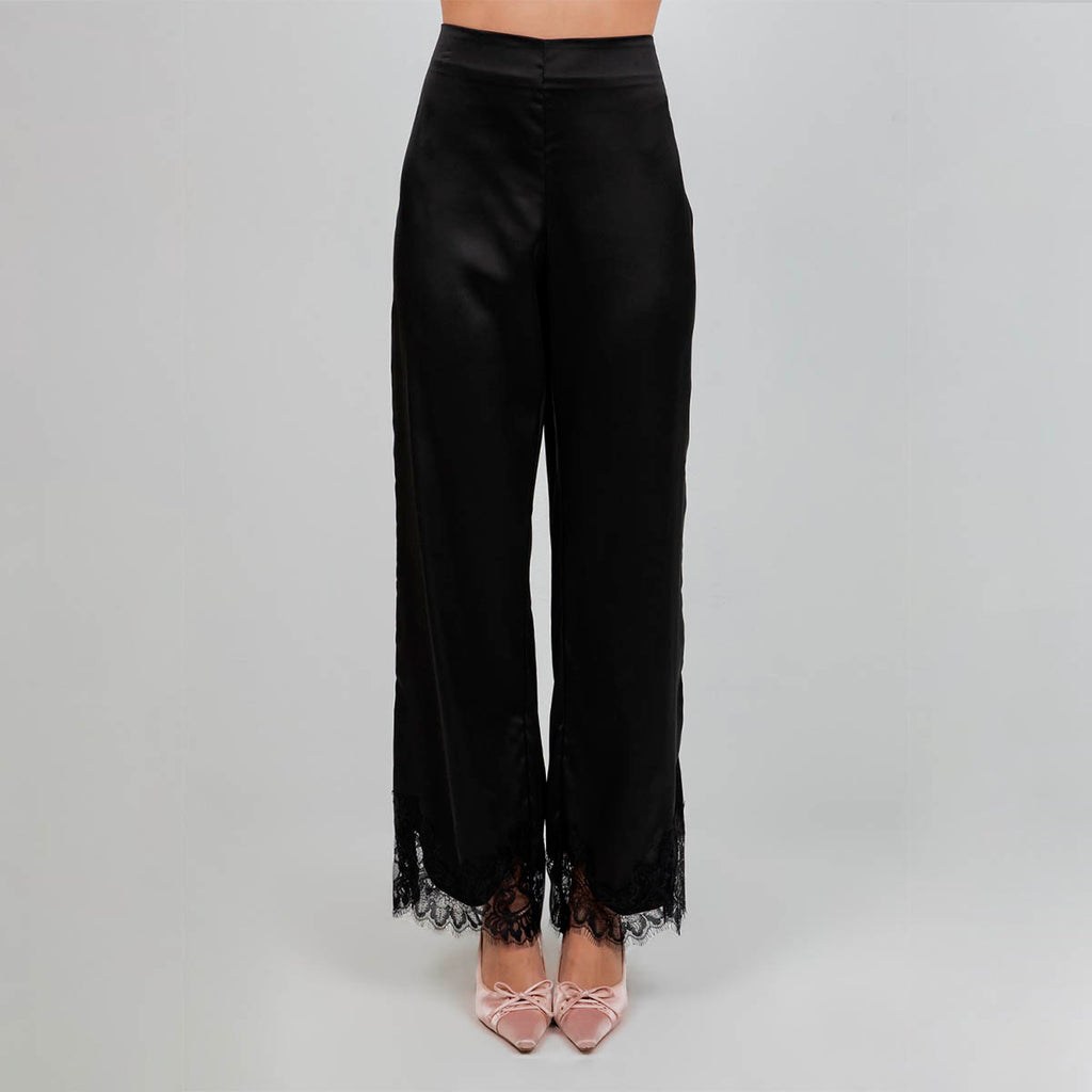 Pantalon Negro con Detalles