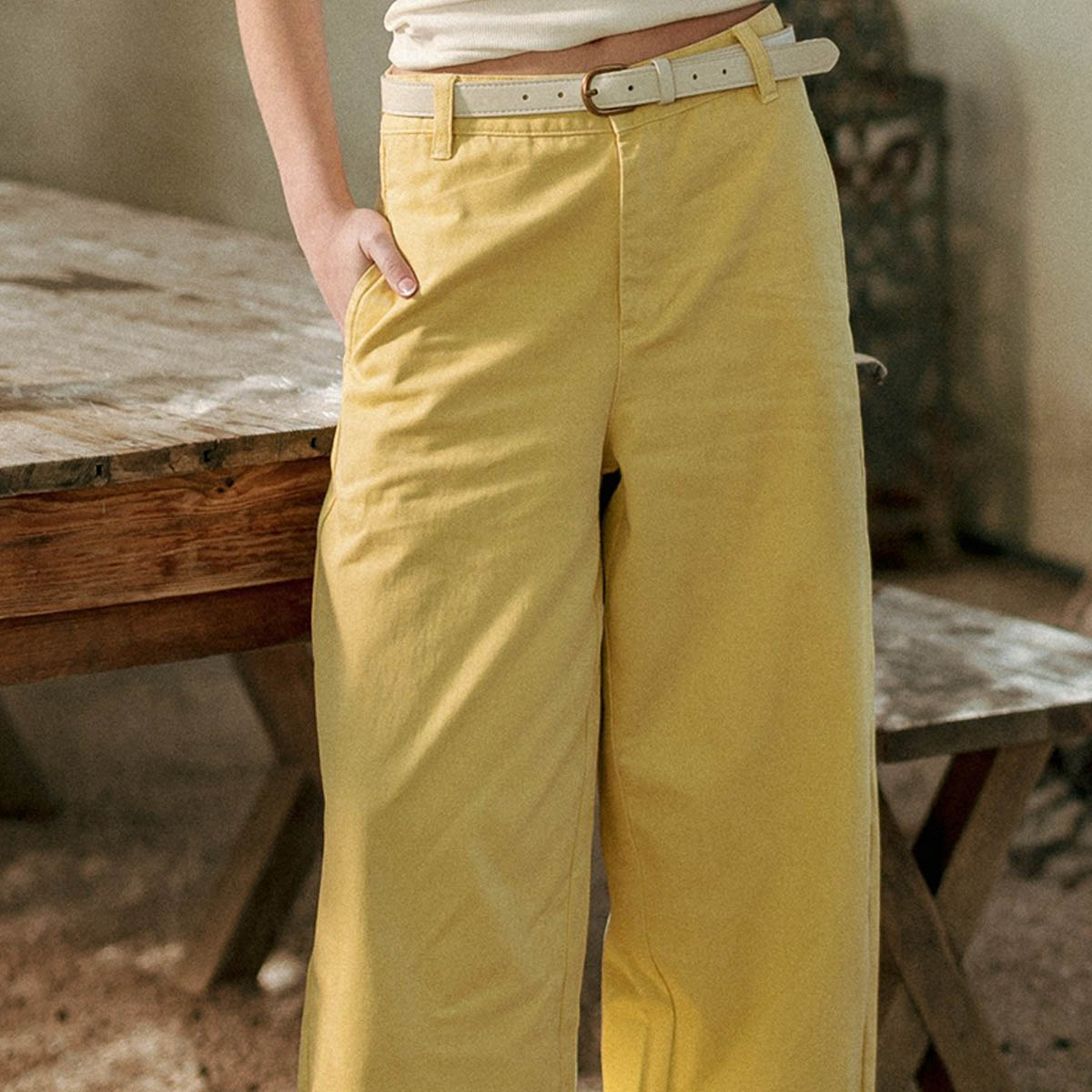 Pantalon Amarillo Barrel