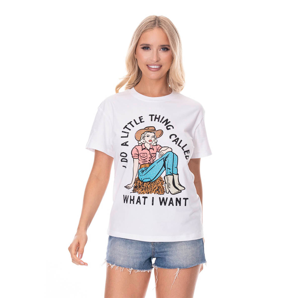 Blusa Blanca con Estampado