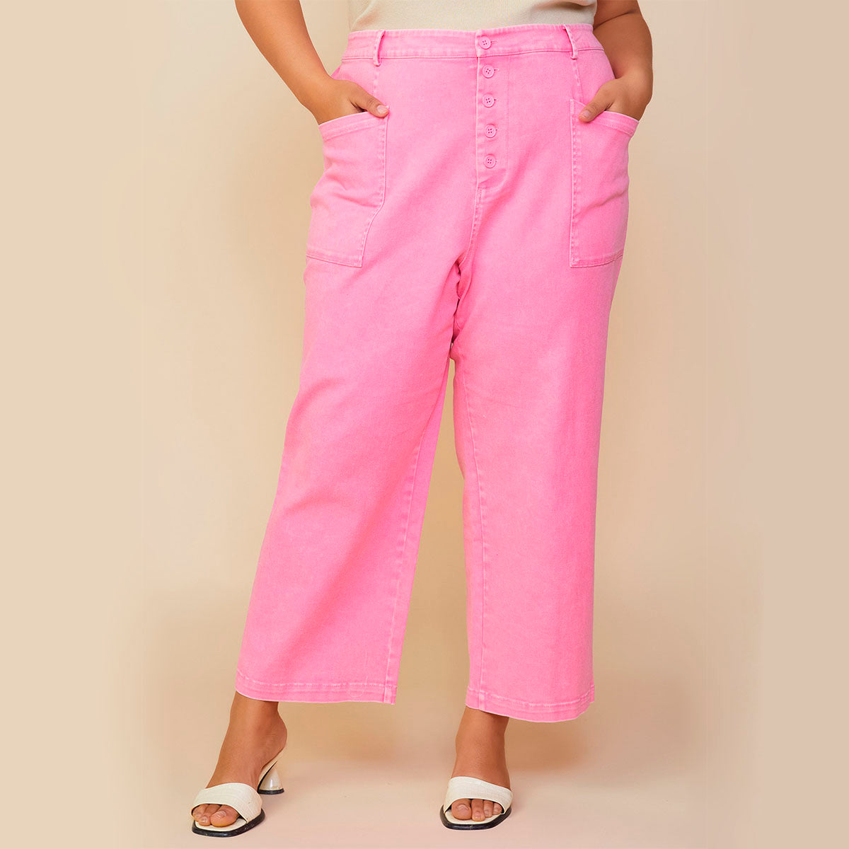 Pantalón Ancho Rosa